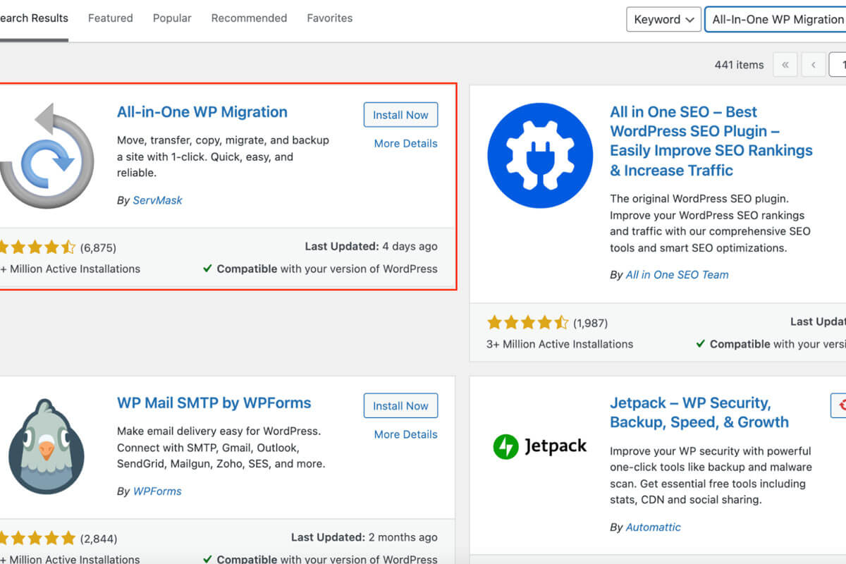 all in one wp migration